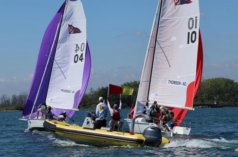 2025 Detroit Cup photo copyright Trish Kirkman taken at Bayview Yacht Club, Michigan and featuring the Match Racing class