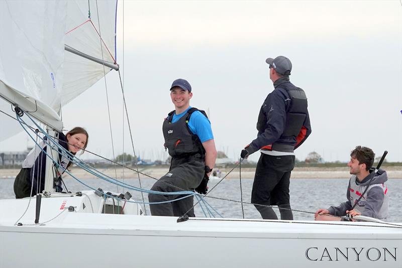 Grand Final of the RYA National Match Racing Championship photo copyright Nigel Vick taken at Queen Mary Sailing Club and featuring the Match Racing class