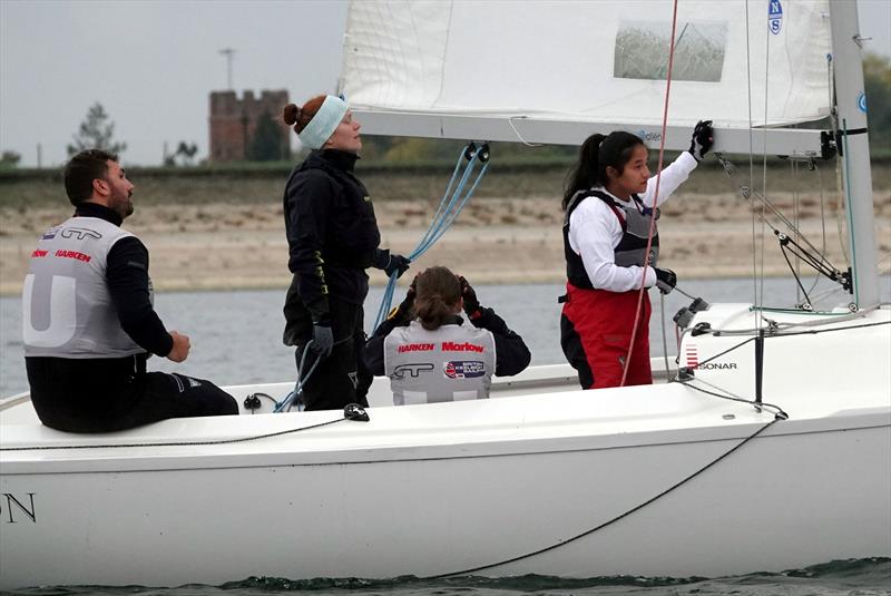 Grand Final of the RYA National Match Racing Championship photo copyright Nigel Vick taken at Queen Mary Sailing Club and featuring the Match Racing class