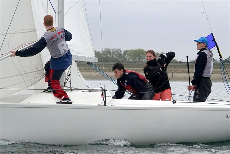 Grand Final of the RYA National Match Racing Championship photo copyright Nigel Vick taken at Queen Mary Sailing Club and featuring the Match Racing class