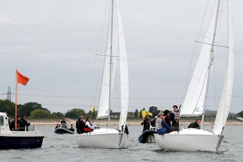 Grand Final of the RYA National Match Racing Championship photo copyright Nigel Vick taken at Queen Mary Sailing Club and featuring the Match Racing class