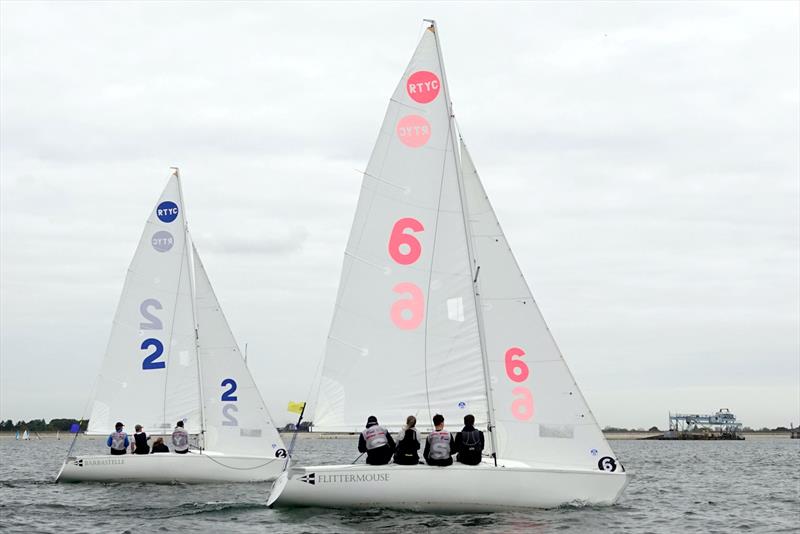 Grand Final of the RYA National Match Racing Championship photo copyright Nigel Vick taken at Queen Mary Sailing Club and featuring the Match Racing class