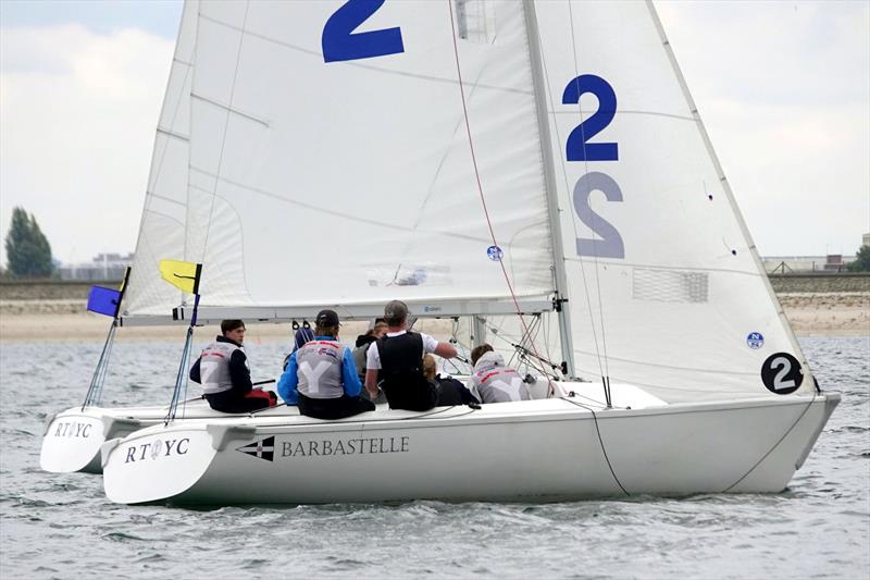 Grand Final of the RYA National Match Racing Championship photo copyright Nigel Vick taken at Queen Mary Sailing Club and featuring the Match Racing class