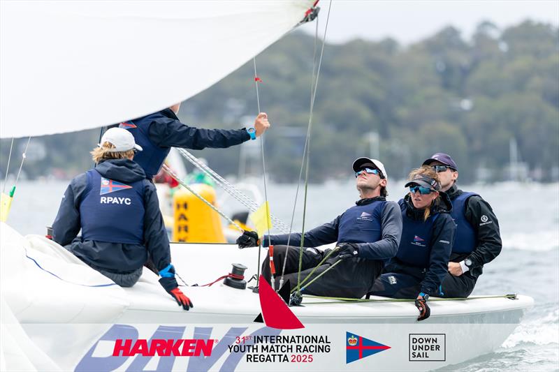 2025 Harken International Youth Match Racing Championship Day 3 photo copyright Sprott Media taken at Royal Prince Alfred Yacht Club and featuring the Match Racing class