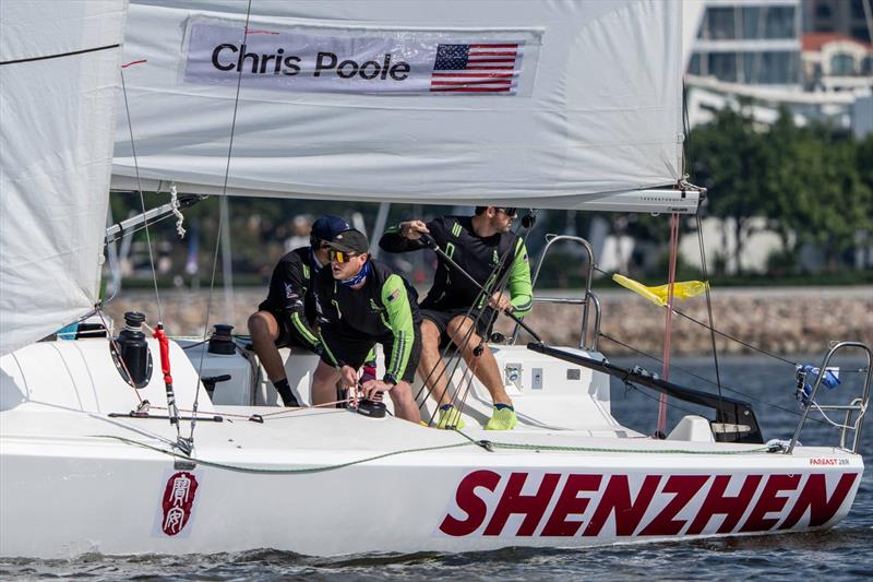 Current WMRT Points leader Chris Poole, USA/ Riptide Racing photo copyright Ian Roman / WMRT taken at  and featuring the Match Racing class