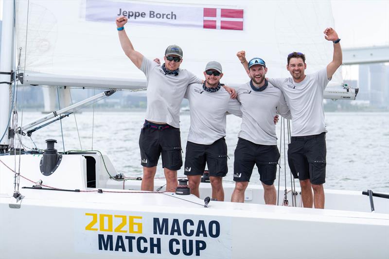 Jeppe Borch, Thor Malthe Andersen, Sebastian Wright Olsen, Matias Rossing win the 2026 Macao Match Cup - photo © Ian Roman / WMRT
