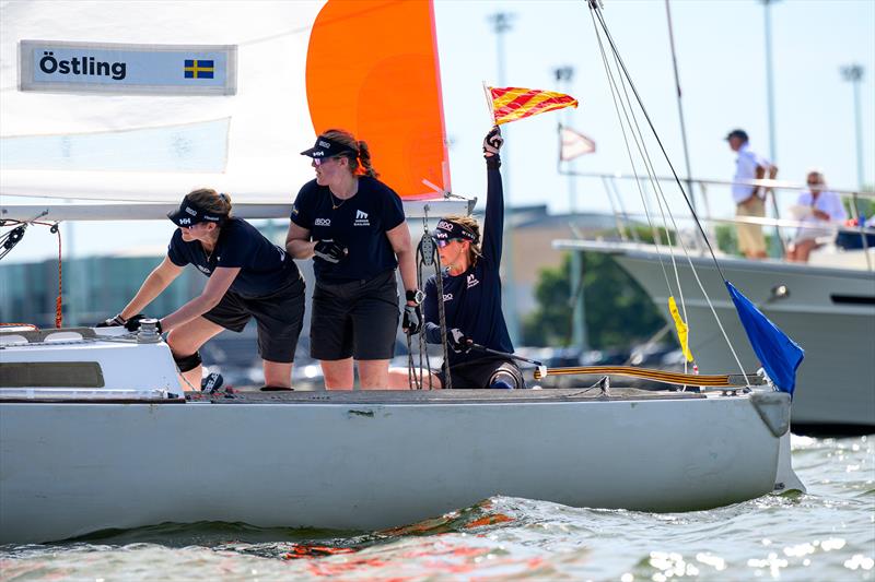 Anna Östling (SWE) Wings Sailing on day 2 of the Santa Maria Cup, Stage 2 of the 2026 Women's World Match Racing Tour - photo © Ted Morgan