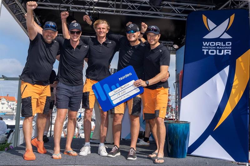 3rd Place Berntsson Sailing (l-r) Johnie Berntsson, Patrik Sturesson, Anton Karlsson, Herman Andersson - GKSS Match Cup Sweden and Nordea Women's Trophy at Marstrand, Sweden Day 5 - photo © Ian Roman / WMRT