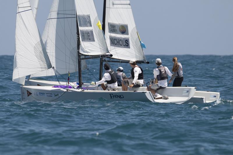 Josh Hyde (NZL), left, Siena Nichols (USA), right - Day 4 - Governor's Cup - Balboa Yacht Club - July 30, 2026 photo copyright Tom Walker taken at Balboa Yacht Club and featuring the Match Racing class