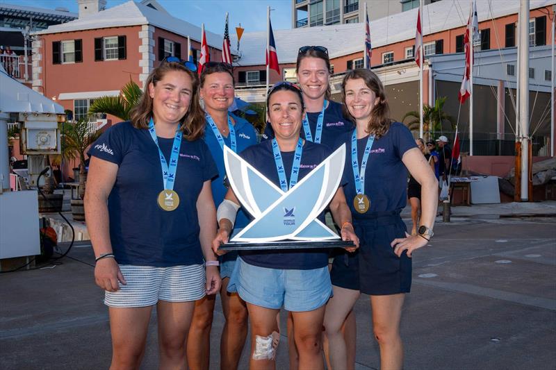 Defending Women's World Match Racing Tour Champions ‘Match in Pink' (pictured from left – Louise Acker, Claire Pruvot, Pauline Courtois – Skipper, Laurane Mettraux, Maelenn Lemaitre) - photo © Ian Roman / WMRT