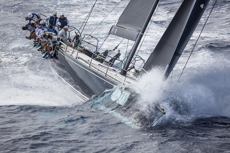 Wet ride on Bella Mente on day 2 of the Maxi Yacht Rolex Cup - photo © Rolex / Carlo Borlenghi