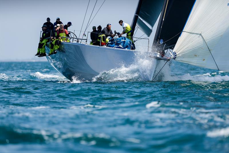 Peter Morton's Maxi 72 Notorious - 2023 RORC De Guingand Bowl Race photo copyright Paul Wyeth / RORC taken at Royal Ocean Racing Club and featuring the Maxi 72 Class class