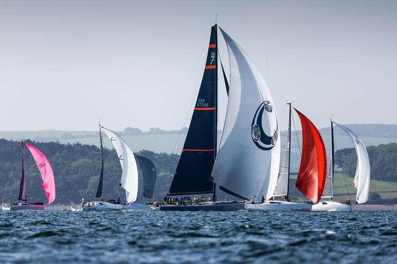 Notorious Maxi 72 racing on the Solent photo copyright Paul Wyeth taken at Island Sailing Club, Cowes and featuring the Maxi 72 Class class