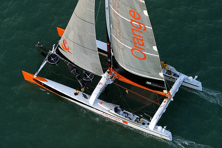 The first trial under sail of the new maxi-catamaran Orange 2 photo copyright G. Martin-Raget / Orange taken at  and featuring the  class