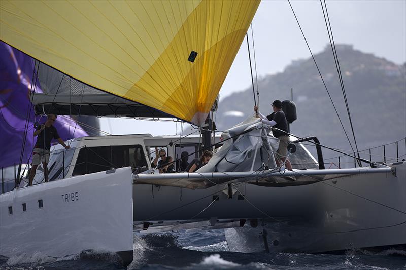 Gunboats on day 1 of the 34th St. Maarten Heineken Regatta photo copyright Richard Langdon / Ocean Images taken at Sint Maarten Yacht Club and featuring the Maxi Cat class