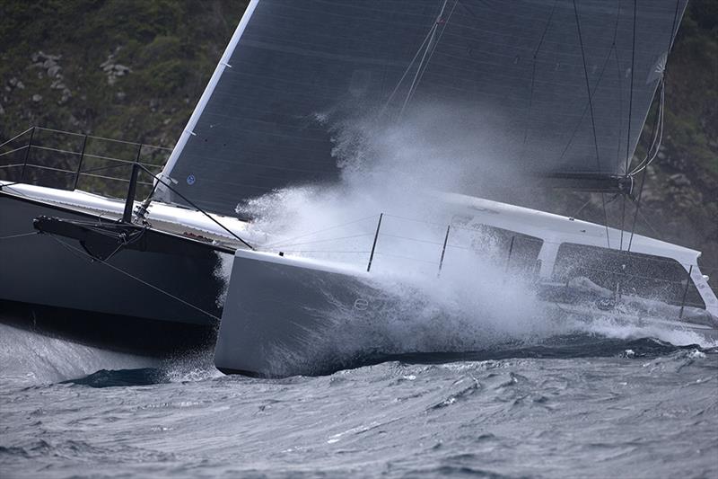 Gunboats on day 1 of the 34th St. Maarten Heineken Regatta photo copyright Richard Langdon / Ocean Images taken at Sint Maarten Yacht Club and featuring the Maxi Cat class