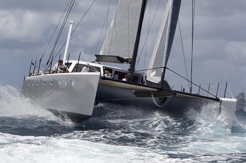 Gunboats on day 1 of the 34th St. Maarten Heineken Regatta photo copyright Richard Langdon / Ocean Images taken at Sint Maarten Yacht Club and featuring the Maxi Cat class