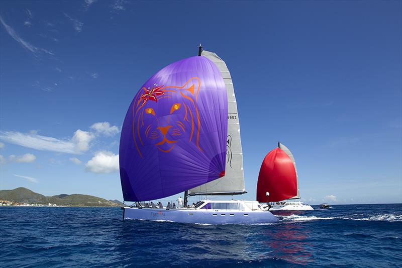 Gunboats on day 3 of the 34th St. Maarten Heineken Regatta photo copyright Richard Langdon / Ocean Images taken at Sint Maarten Yacht Club and featuring the Maxi Cat class