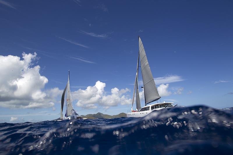 Gunboats on day 3 of the 34th St. Maarten Heineken Regatta photo copyright Richard Langdon / Ocean Images taken at Sint Maarten Yacht Club and featuring the Maxi Cat class