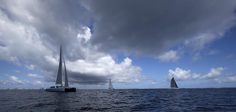 Gunboats on day 3 of the 34th St. Maarten Heineken Regatta photo copyright Richard Langdon / Ocean Images taken at Sint Maarten Yacht Club and featuring the Maxi Cat class