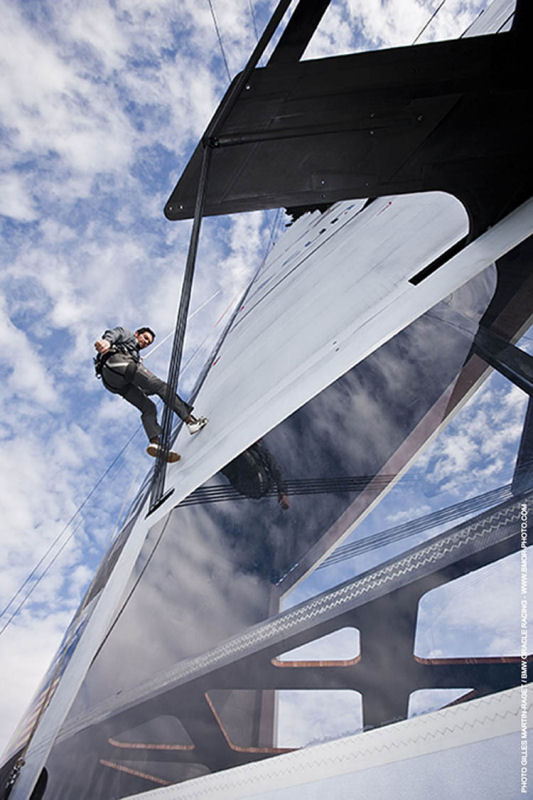 BMW ORACLE Racing readies for Wednesday's race photo copyright Gilles Martin-Raget / BMW ORACLE Racing taken at  and featuring the Maxi Cat class