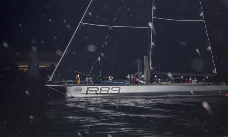 Rambler 88 is the second monohull to finish in the Rolex Fastnet Race - photo © Rolex / Kurt Arrigo