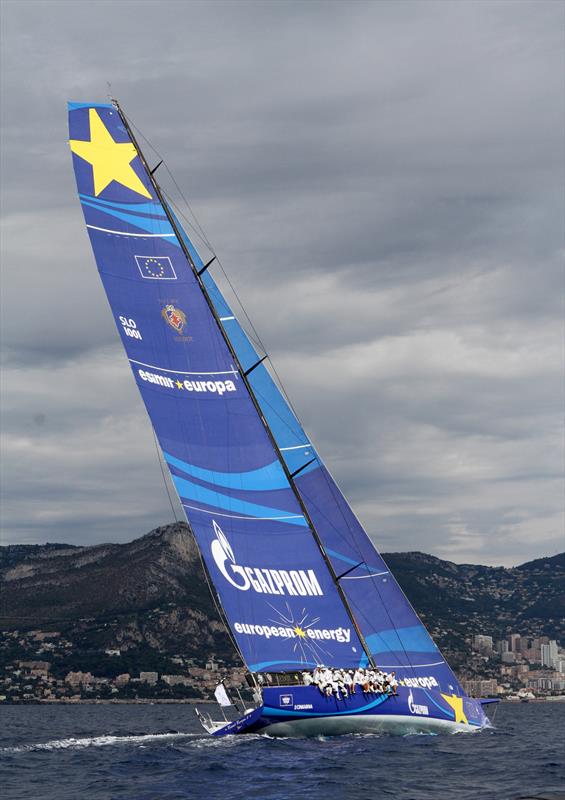 Esimit Europa 2 sets a new record in the Palermo-Montecarlo race photo copyright Carloni taken at Yacht Club de Monaco and featuring the Maxi class