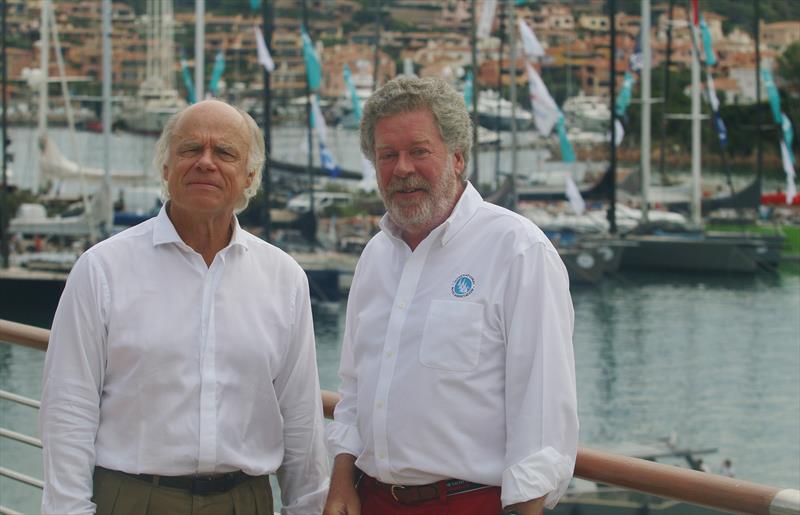 New International Maxi Association President, Thomas Bscher (left) with Secretary General, Andrew McIrvine photo copyright James Boyd taken at Yacht Club Costa Smeralda and featuring the Maxi class