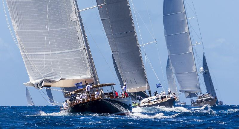 The fleet at the Loro Piana Caribbean Superyacht Regatta & Rendezvous 2016 photo copyright YCCS / BIM / Borlenghi taken at Yacht Club Costa Smeralda and featuring the Maxi class