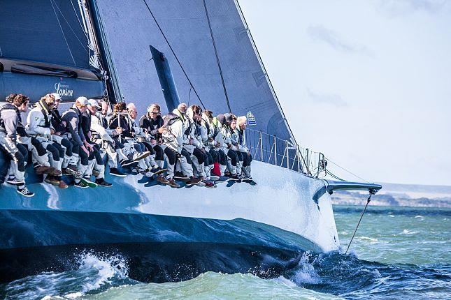Hoping to set a new monohull race record in the RORC Transatlantic Race. Mike Slade's Maxi 100, Leopard - photo © Alex Irwin / www.sportography.tv