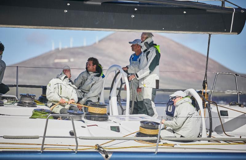 Mike Slade at the helm of Maxi Leopard 3 at the start of the RORC Transatlantic Race - photo © RORC / James Mitchell