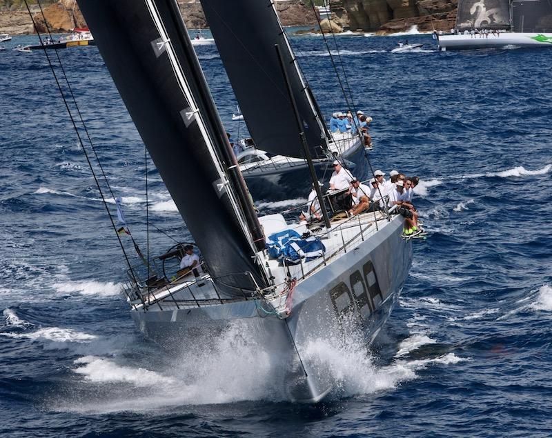 George David's American Rambler 88 at the start of the RORC Caribbean 600 photo copyright RORC / Tim Wright taken at Antigua Yacht Club and featuring the Maxi class