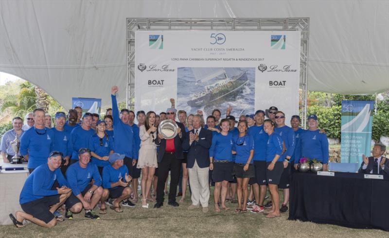 P2 Class B Winners at the Loro Piana Caribbean Superyacht Regatta & Rendezvous 2017 photo copyright Borlenghi / YCCS / BIM taken at Yacht Club Costa Smeralda and featuring the Maxi class