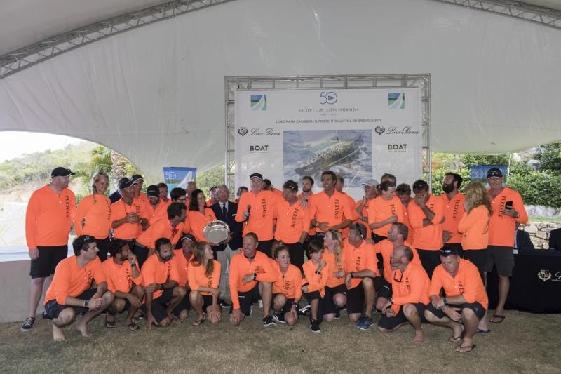 Perseus^3 Class D Winners at the Loro Piana Caribbean Superyacht Regatta & Rendezvous 2017 photo copyright Borlenghi / YCCS / BIM taken at Yacht Club Costa Smeralda and featuring the Maxi class