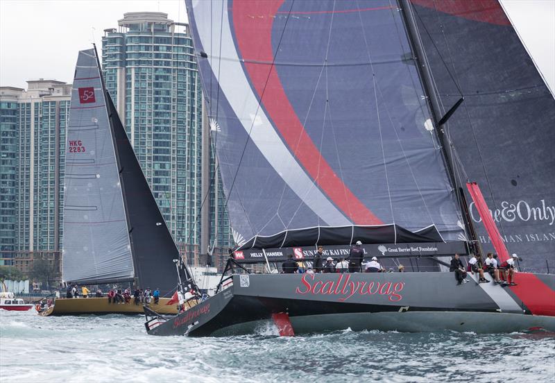 Scallywag starts the San Fernando Race photo copyright RHKYC / Guy Nowell taken at Royal Hong Kong Yacht Club and featuring the Maxi class