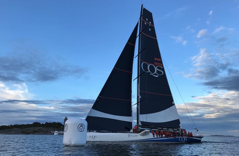 The 100-foot maxi CQS sets a new ÅF Offshore Race record photo copyright Camilla Bolinder taken at Royal Swedish Yacht Club and featuring the Maxi class