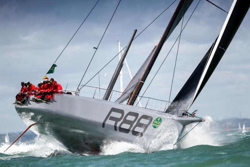 George David's Rambler 88 at the start of the 47th Rolex Fastnet Race - photo © Paul Wyeth / www.pwpictures.com