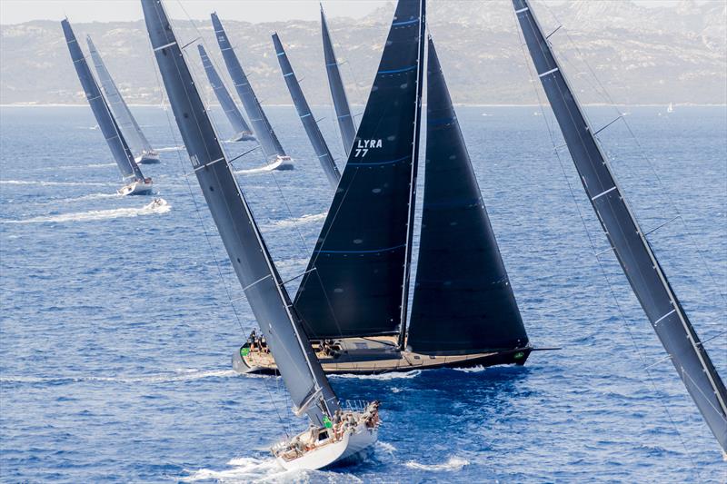Lyra on her way to second place on day 5 of the Maxi Yacht Rolex Cup at Porto Cervo photo copyright Rolex / Carlo Borlenghi taken at Yacht Club Costa Smeralda and featuring the Maxi class