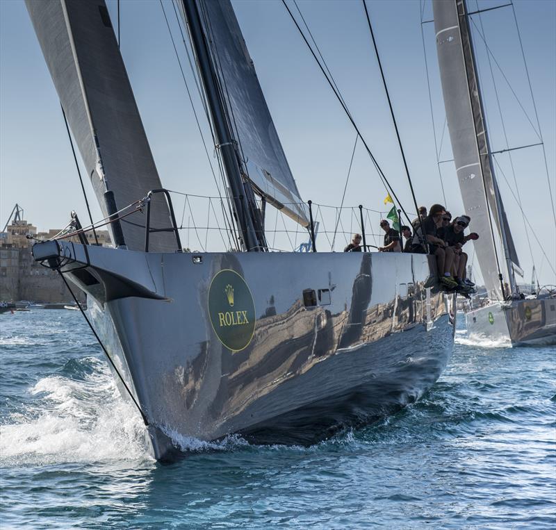 Rolex Middle Sea Race 2016 start photo copyright Rolex / Kurt Arrigo taken at Royal Malta Yacht Club and featuring the Maxi class