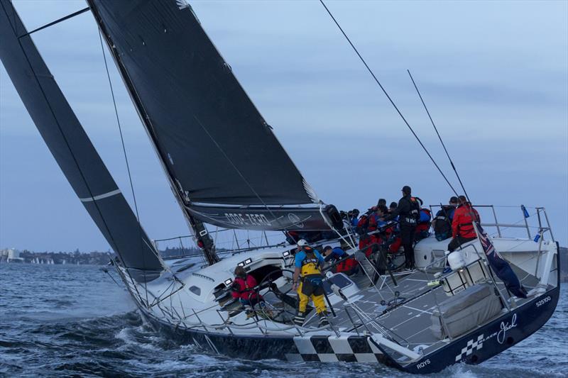 Black Jack was the first across the line in the CYCA Cabbage Tree Island Race photo copyright David Brogan / www.sailpix.com.au taken at Cruising Yacht Club of Australia and featuring the Maxi class