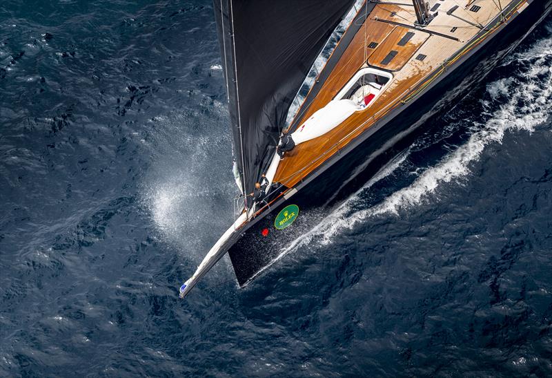 The Rolex Girgaglia fleet depart from Saint-Tropez photo copyright Rolex / Kurt Arrigo taken at Yacht Club Italiano and featuring the Maxi class