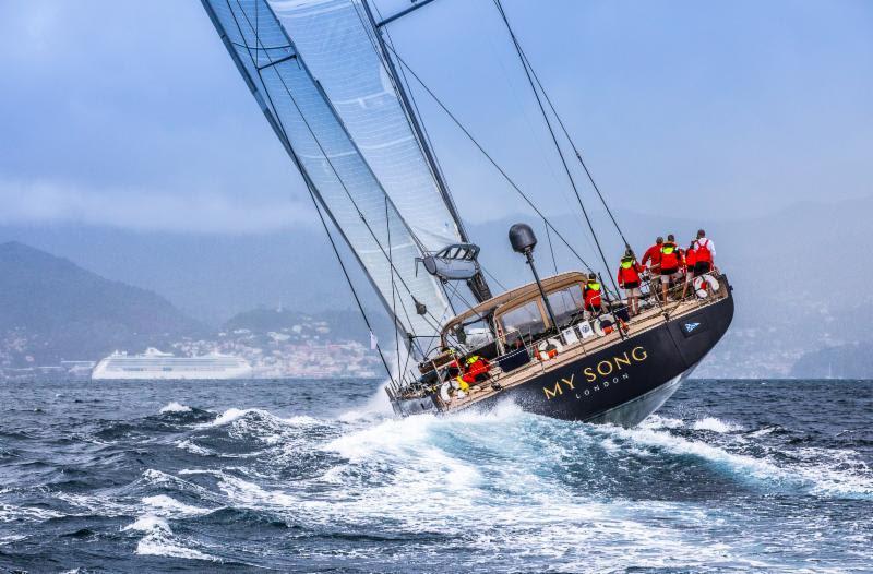 RORC Transatlantic Race Monohull Line Honours and race record for Pier Luigi Loro Piana's team on the Baltic 130 My Song photo copyright RORC / Arthur Daniel taken at Royal Ocean Racing Club and featuring the Maxi class