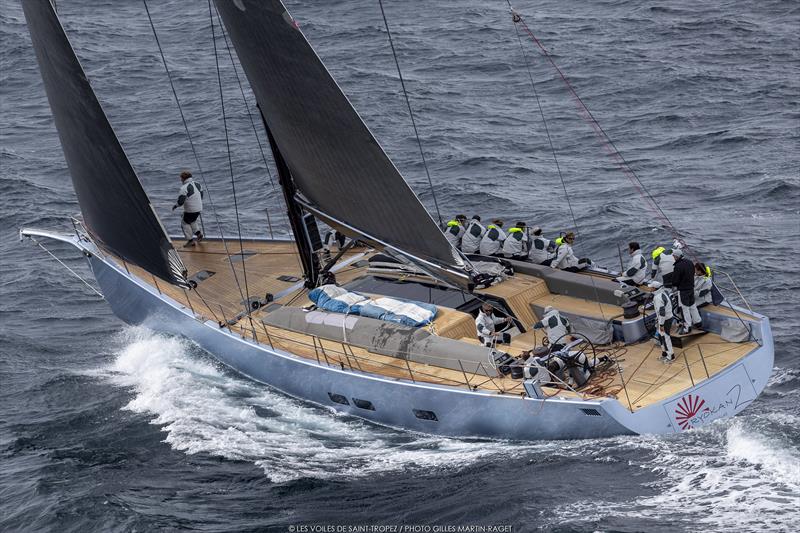 Philippe Ligier's Ryokan 2 won the hotly contested IR2 class during Les Voiles de Saint-Tropez photo copyright Gilles Martin-Raget taken at Société Nautique de Saint-Tropez and featuring the Maxi class