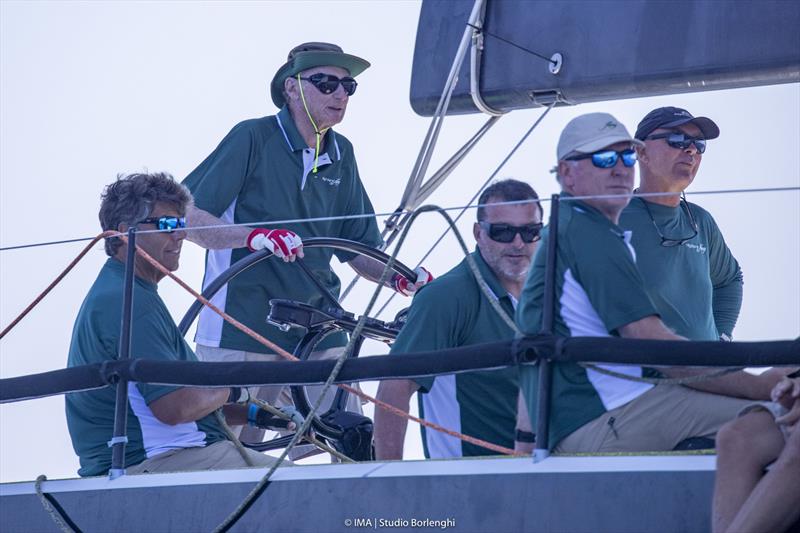 Irvine Laidlaw helmed his Highland Fling XI to victory for a second day in a row on day 2 of the Maxi Yacht Rolex Cup photo copyright IMA / Studio Borlenghi taken at Yacht Club Costa Smeralda and featuring the Maxi class