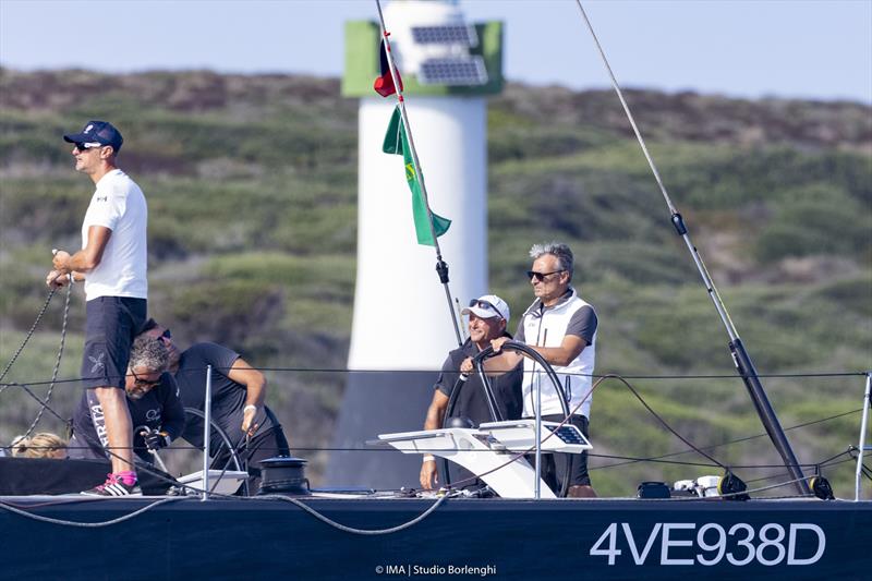 Aldo Parisotto steered his Mylius 65 Oscar 3 to second place in Mini Maxi 2 today, aided by former America's Cup helmsman Paolo Cian on day 3 of the Maxi Yacht Rolex Cup 2021 photo copyright IMA / Studio Borlenghi taken at Yacht Club Costa Smeralda and featuring the Maxi class