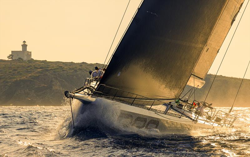 The Maxi Rambler powers past Capo Ferro on day 3 of the Maxi Yacht Rolex Cup 2021 photo copyright Carlo Borlenghi / Rolex taken at Yacht Club Costa Smeralda and featuring the Maxi class