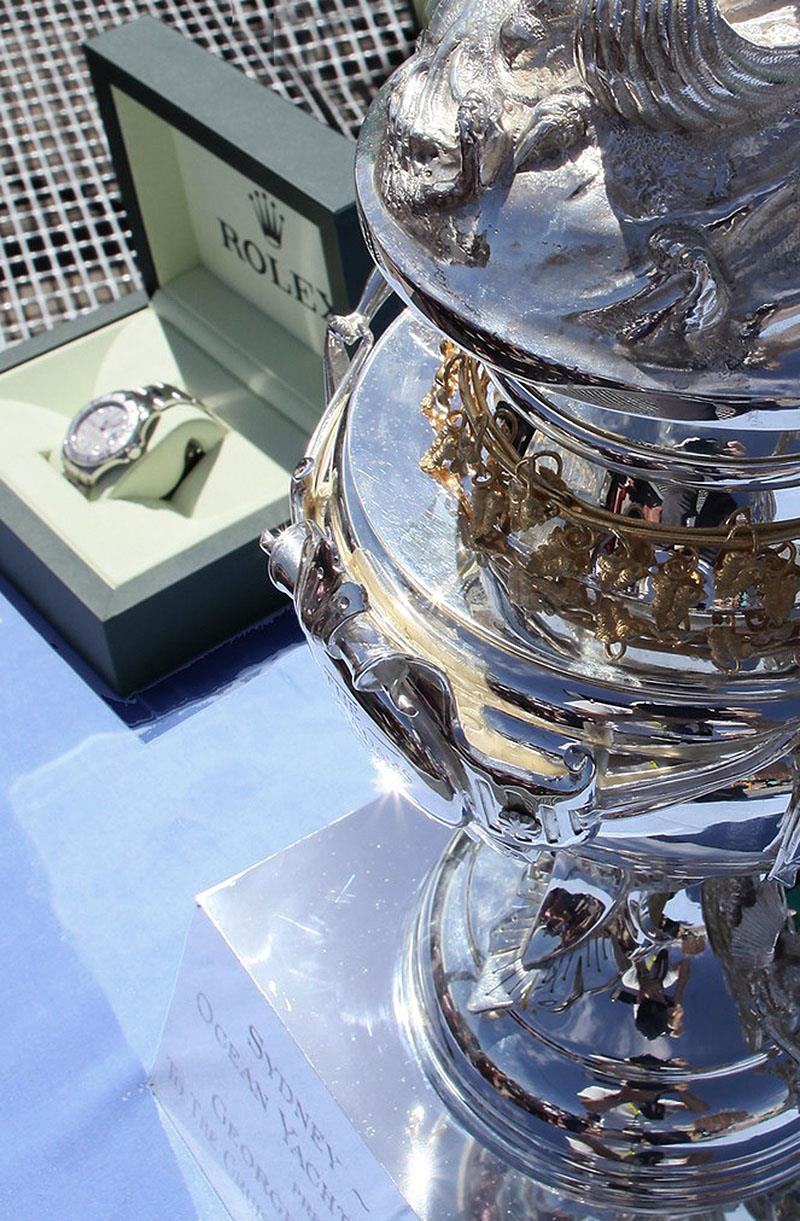 Line Honours means you get the Rolex and the George Adams Cup photo copyright Crosbie Lorimer taken at Cruising Yacht Club of Australia and featuring the Maxi class