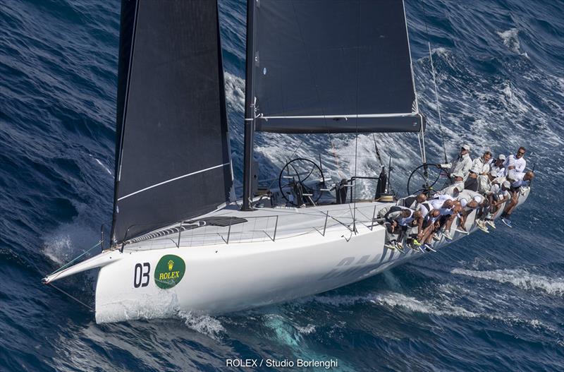 he crew on Dario Ferrari's Cannonball seem unable to put a foot wrong at Rolex Capri Sailing Week photo copyright Carlo Borlenghi taken at Yacht Club Capri and featuring the Maxi class