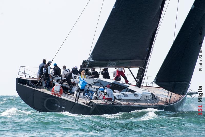 Aldo Parisotto's OSCAR3 gained the upper hand in the Mylius 65 match race photo copyright Studio Taccola taken at Yacht Club Punta Ala and featuring the Maxi class