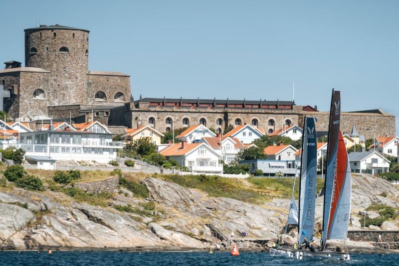 Spindrift racing competing in the super 16 at the World Match Racing Tour in Marstrand, Sweden photo copyright Chris Schmid / Spindrift racing taken at  and featuring the Maxi class